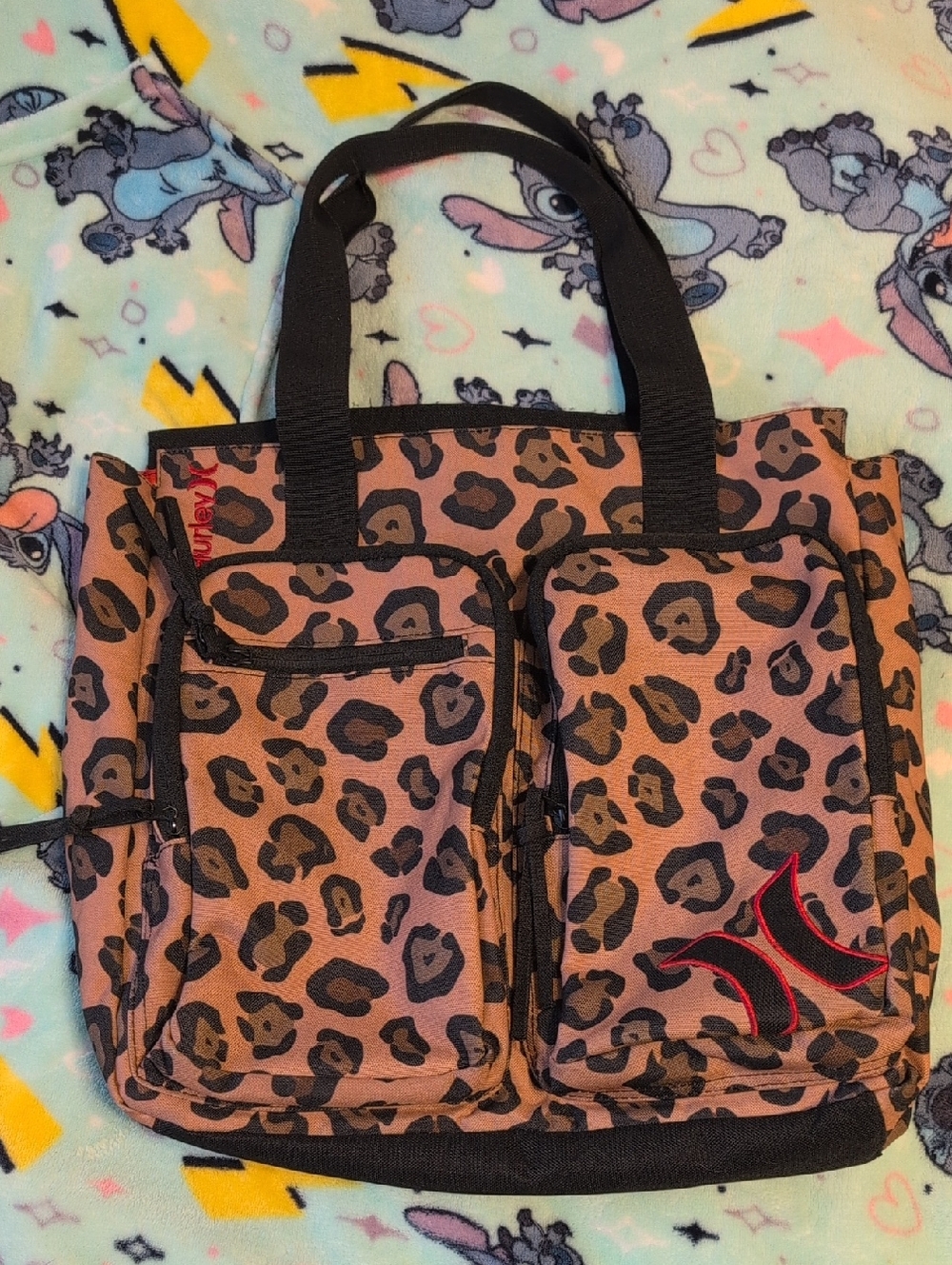 Hurley Leopard-Print Tote in Brown and Black